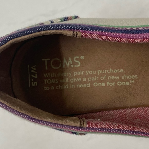 Toms Womens Espadrille Peep Toe Wedges Size 7.5 - Picture 5 of 7